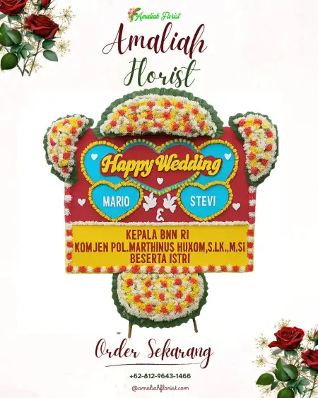 Papan Bunga Pernikahan Bondrang